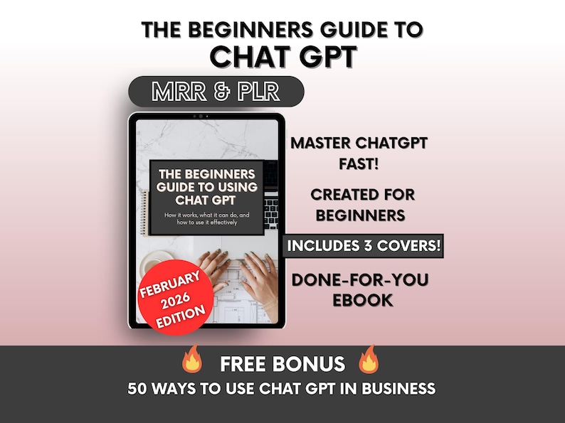 The Beginners Guide to ChatGPT Ebook cover